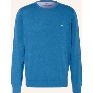 Fynch-Hatton Herren Pullover blau unifarben