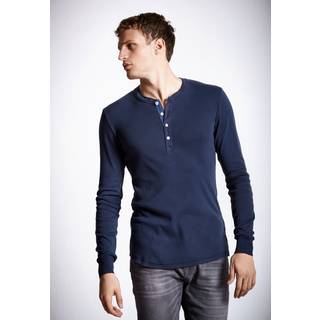 Schiesser Revival Herren Longsleeve blau