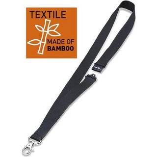 Durable tekstilhalsbånd 20 ECO med karabinhage sort