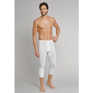 Schiesser Herren Lange Unterhose weiß Reine Baumwolle unifarben