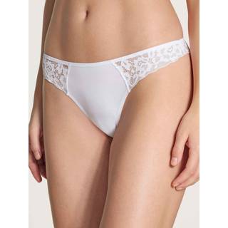 Calida Natural Comfort Lace Thong - White - Small