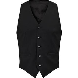 Wayde Vest i Uldblanding - Black - 52
