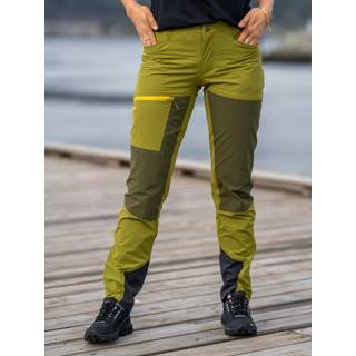 Bergans Women's Cecilie Mountain Softshell Pants Trail Green/Dark Olive Green, L
