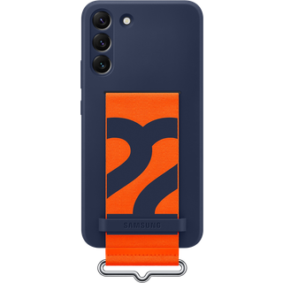 Silicone Cover with Strap Samsung Galaxy S22 Plus cover- Hvid