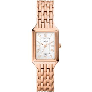 Fossil Raquel Date Rose Gold-Tone Stainless Steel White Dial Women’s Watch ES5271