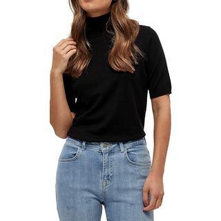 Minus Lima roll neck knit - Black