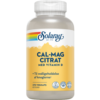 Solaray Cal-Mag Citrat m. D-vitamin - 270 Kapsler