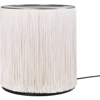Gubi - Model 597 Floor Lamp, Base: Polished Aluminum, Shade: Cream Fringe - Standerlamper - Gianfranco Frattini - Beige