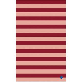 Byon Leya stripe dug 150x250 cm Rød/Lyserød
