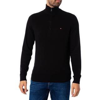 Half-Zip Mock Jumper with Cashmere