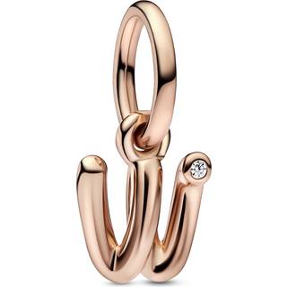 Pandora Charm - Letter w Script Alphabet - 782481C01 - roségold
