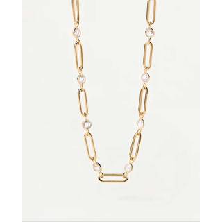 PDPaola CO01-466-U Damen-Halskette Miami Silber vergoldet