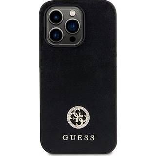 Guess Strass Metal Logo Hård Sag til iPhone 15 Pro 6,1 tommer Sort