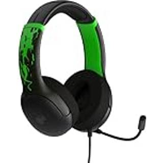 PDP Airlite Glow Headset Ledningsført Spil Sort, Grøn