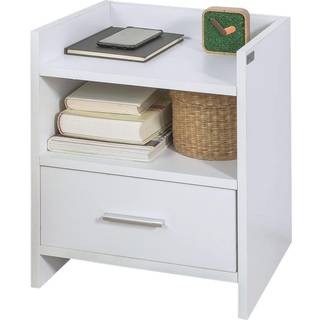 SoBuy Ophængt sengebord, Svævende natbord i hvid FBT66-W