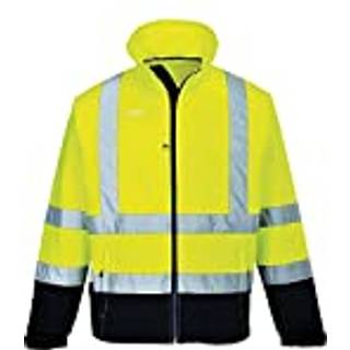 Hi-Vis Kontrast softshell (3L) - Gul/Marine (Størrelse: XXL)