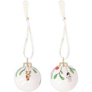 Jingle Bell Julekugler Dia 5,3 cm 2 stk. Hvid
