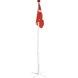 Dano mast træflagstang 1,8m hvid m/fod
