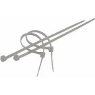 Kabelbindere/strips 2,5 x 100 mm., transparent | Grå, 100 stk. pakke