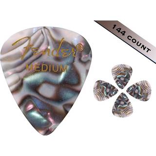 Fender Premium Celluloid Guitar Picks 351 Shape Abalone Medium 144-Pack