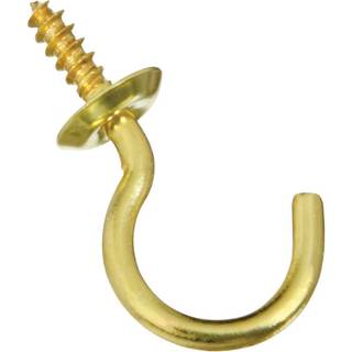 National Hardware N119-669 V2021 Cup Hooks in Solid Brass 5 Pack