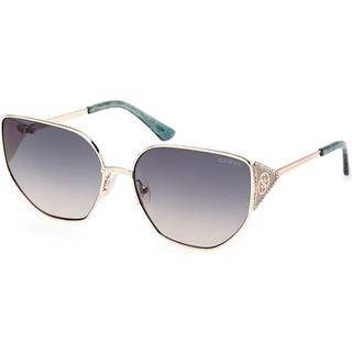 Guess Kvinde GU7875 33W Solbriller Metal Guld Blå Geometrisk Normal Skygge