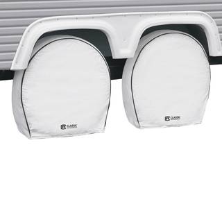 Klassisk tilbeh?r over drev Deluxe RV Wheel Cover Wheels 27 """"-30 """" Diameter 8,75 D?kbredde Hvid