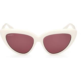 MAX&Co Kvinde MO0047 21S Solbriller Acetat Hvid Rød Cat Eye Normal