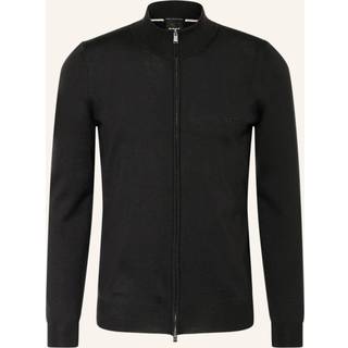 BOSS Black Herren Cardigan schwarz unifarben