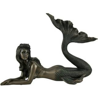 Veronese Design 7 5/8 """" Tall Mermaid liggende statue Nautisk skulpturfigur