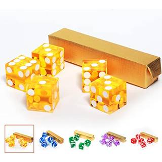 GSE Games & Sports Expert AAA Grade 19mm Pro Vegas Casino Style Craps Dice Set med 5 med knivskarp kanter og matchende serialiserede numre til RP