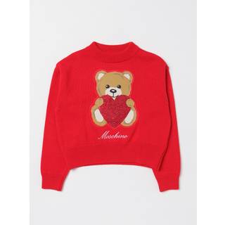 Moschino Kids Teddy Bear cotton and wool sweater - red - Y 6