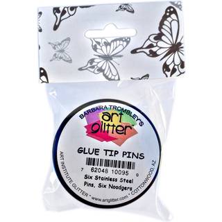 Art Institute Glitter Pins Kit Seks rustfrie stålstifter seks nodgers