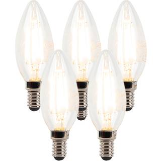 Sæt med 5 E14 dæmpbare LED-lys pærer B35 klar 3W 250lm 2700K