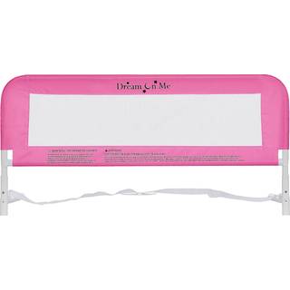 Dream On Me Lightweight Mesh Security Justerbar Bed Rail til sm?barn med ?ndbart mesh -stof i r?dme pink