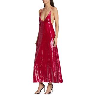 Ganni Sequined midi dress - pink - XS