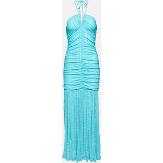 Ganni Halterneck maxi dress - blue - XL+