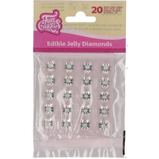Spiselige Diamanter, Klare - 20 stk., FunCakes