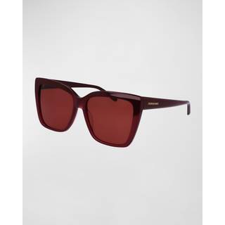 Ferragamo Kvinde SF1102S 606 Solbriller Acetat Rød Rød Firkantet Normal Normal