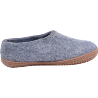 Uldhjemmesko (100% ren uld) - Model Denim m/sål i skind - Dansk Design fra SHUS