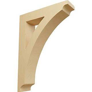 Ekena Millwork BKTW01X06X09THAL Lille Thorton Wood Wood Brackets 1 3/4 """" W X 6 1/2 """" D X 9 """" H Alder