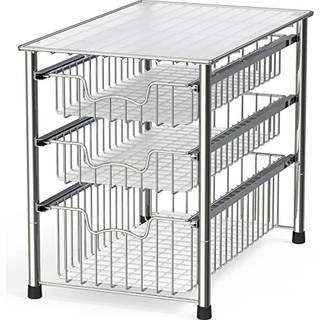 Simple Houseware Stackable 3 Tier Skydekurvarrangørskuffe Chrome