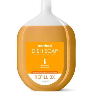 Metode Gel Dish Soap Refill Clementine Recylerbar flaske Bionedbrydelig formel 54 fl oz (pakke p? 1)