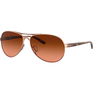 Oakley Kvinde OO4079 FEEDBACK 407946 Solbriller Metal Guld Brun Rund Normal Skygge