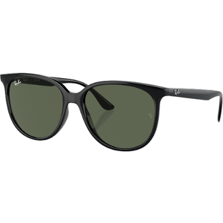 Ray - Ban Kvinde RB4378 601/71 Solbriller Injiceret Sort Grøn Firkantet Normal