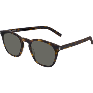 SAINT LAURENT Unisex SL 28 SLIM 003 Solbriller Acetat Havana Grå Firkantet Normal