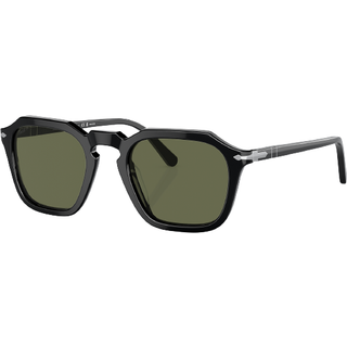 Persol Unisex PO3292S 95/58 Solbriller Acetat Sort Grøn Firkantet Polariseret