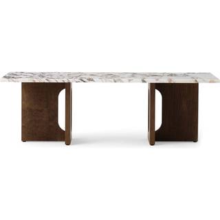 Audo Copenhagen - Androgyne Lounge Table, Dark Stained Oak / Calacatta Viola - Sofaborde - Danielle Siggerud - Brun,Træ farvet,Hvid - Træ/Sten/Plast