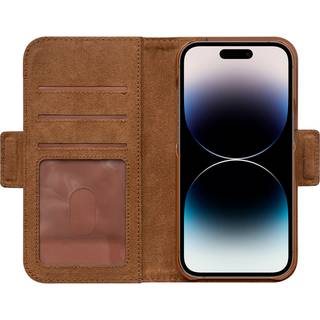 iPhone 14 Pro Key Nordfjord Slim Wallet Læder Cover m. Pung - Brun