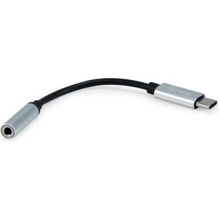 EQUIP 133474, Sort, Sølv, USB-C, 3,5 mm, 0,15 m, Hanstik, Hunstik